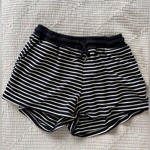 Adika Navy Blue and White Striped Shorts